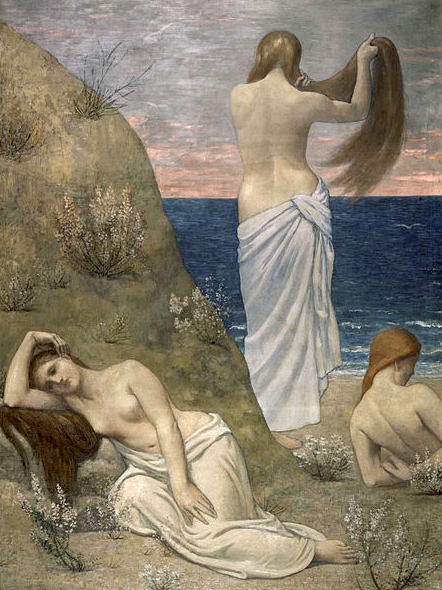 Young Girls on the Edge of the Sea